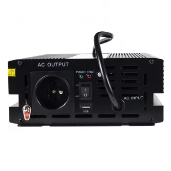 Jännitemuunnin Green Cell INV07, DC 12 V → AC 230 V, 300 W, 50 Hz, Type-C-pistoke, musta