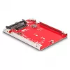 DeLOCK 2,5 tuuman muunnin U.3 SFF-8639 M.2 NVMe Key M 7 mm punainen
