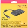 DeLOCK - ulkoinen videosovitin - VL101 - USB-C 3.1 - HDMI - harmaa - vähittäismyynti (62991)