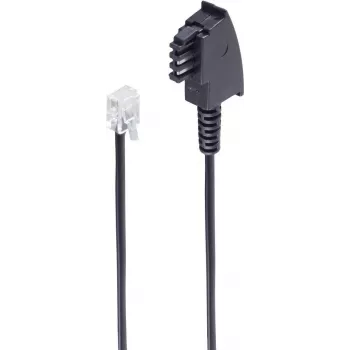 Puhelinkaapeli ShiverPeaks BS70000-3 3 m musta TAE F RJ-11