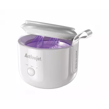 Ultraäänipuhdistin ActiveJet AUC-198 — USB-ladattava, UV, 7,4 V, 106×107×89 mm