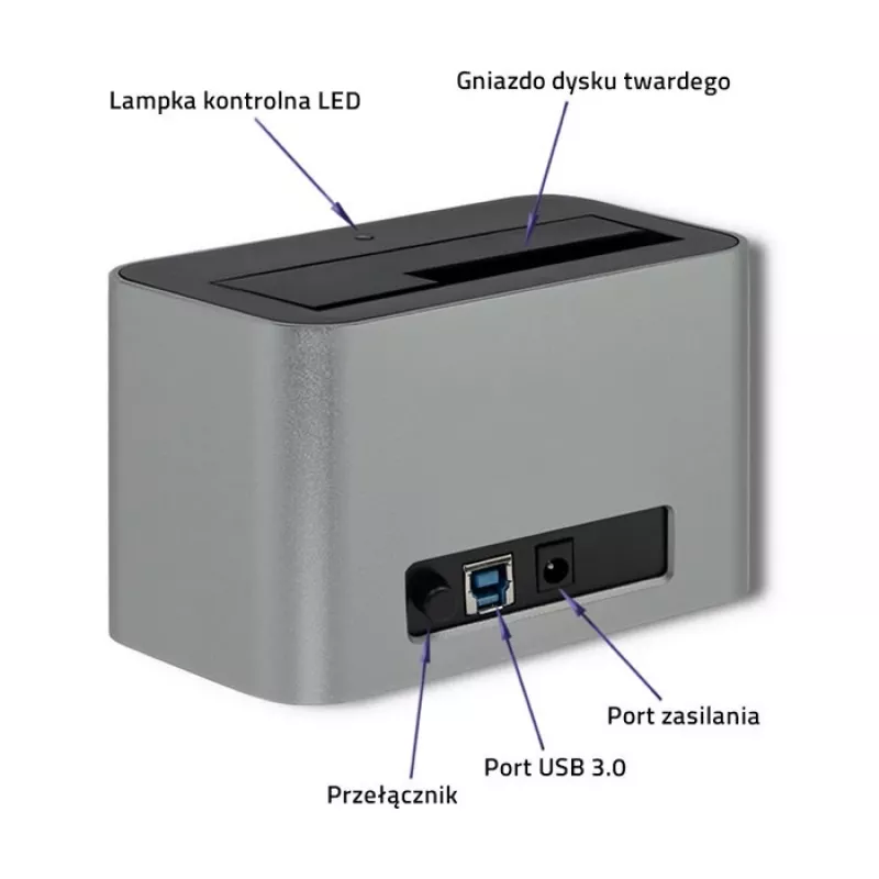 Qoltec 5315 telakointiasema HDD/SSD | 2.5/3.5 SATA | USB 3.0