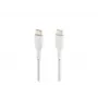 Kaapeli punottu USB-C - USB-C 1 m valkoinen