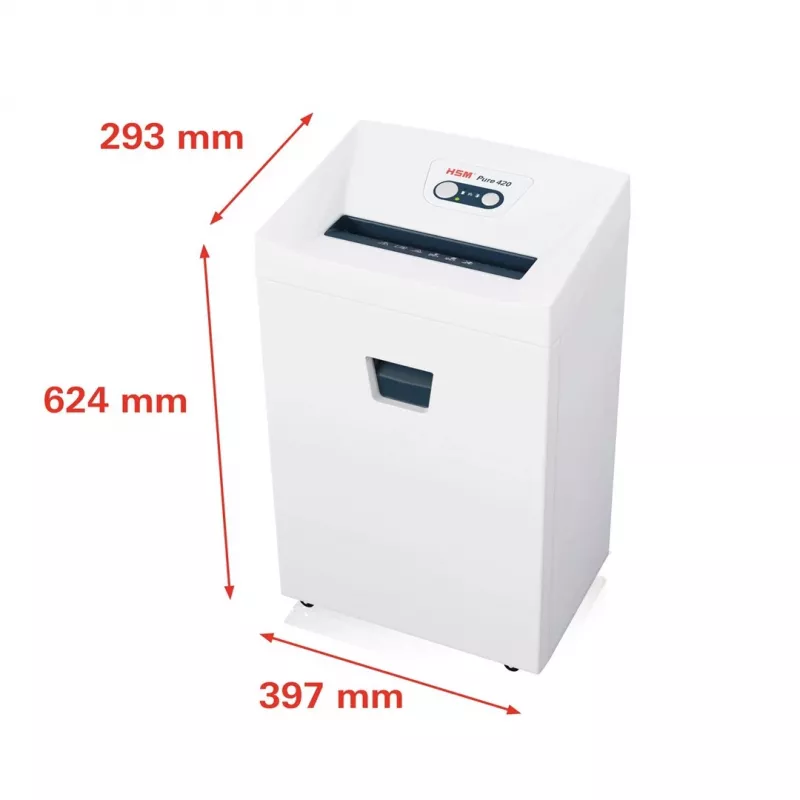 HSM Pure 420 asiakirjasilppuri, 35 l, 3,9 mm