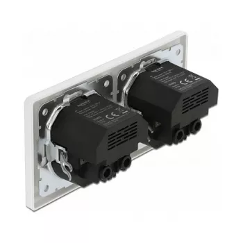 Seinäpistorasia DeLOCK 2-osainen 4 USB-liitännällä 2 x 2,8 A