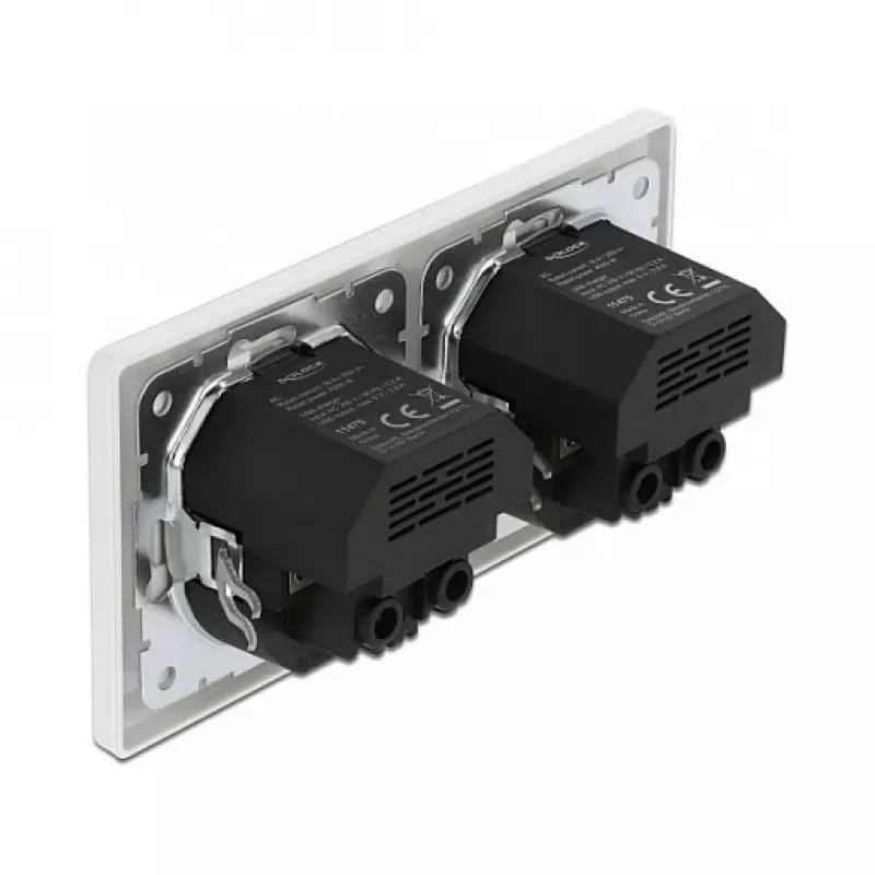 Seinäpistorasia DeLOCK 2-osainen 4 USB-liitännällä 2 x 2,8 A