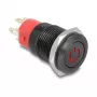 Painokytkin DELOCK 22013 16 mm 12 V musta