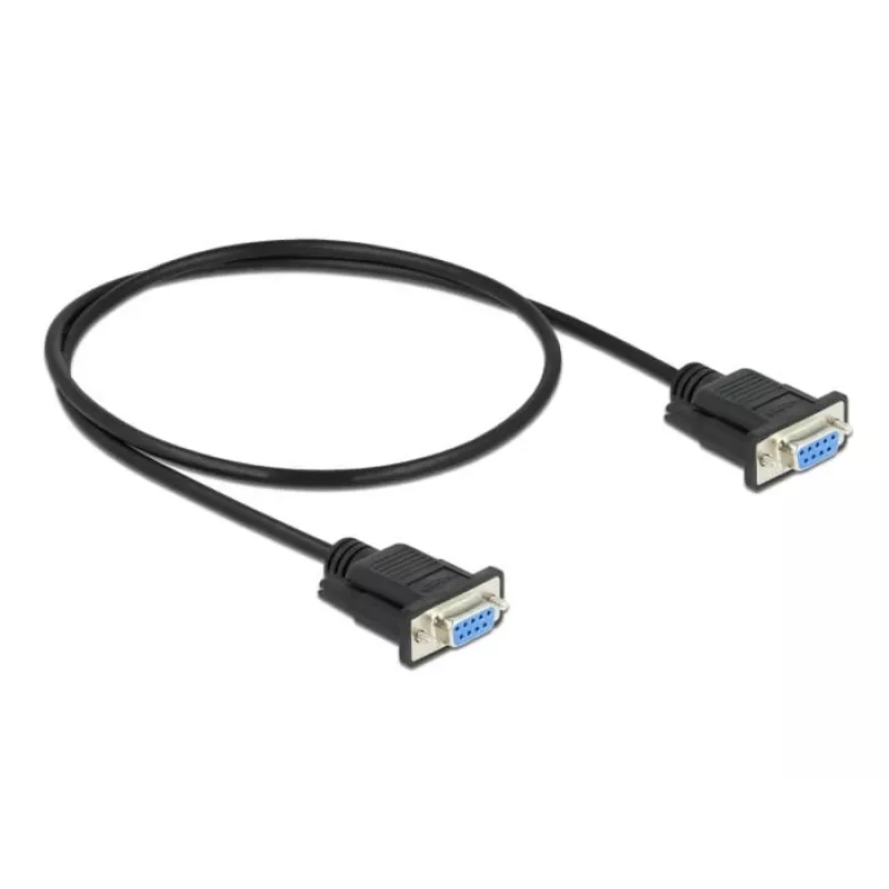 Sarjakaapeli DeLOCK 86614, musta, 0,5 m, RS-232
