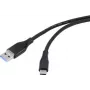 USB-kaapeli USB 3.2 Gen1 3.0 3.1 USB-C-uros 50 cm musta (RF-4995170)