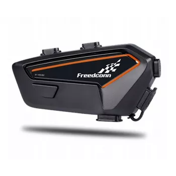 Headset FreedConn F1 V2 EU — Bluetooth 5.2, IP65, 1100 mAh akku, jopa 48 h puheaika, FM-radio, mikrofoni, klipsi