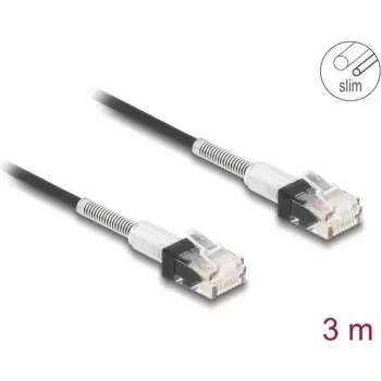 DeLOCK verkkokaapeli RJ45 Cat.6A 3 m musta