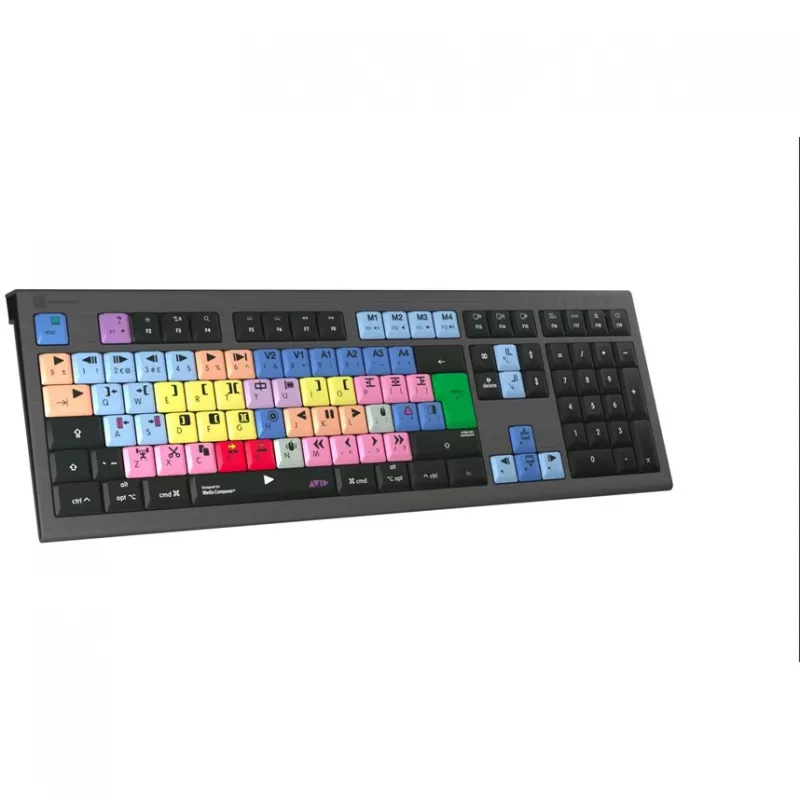 Logickeyboard LKB-MCOM4-A2M-UK näppäimistö USB QWERTY englanti musta (LKB-MCOM4-A2M-UK)