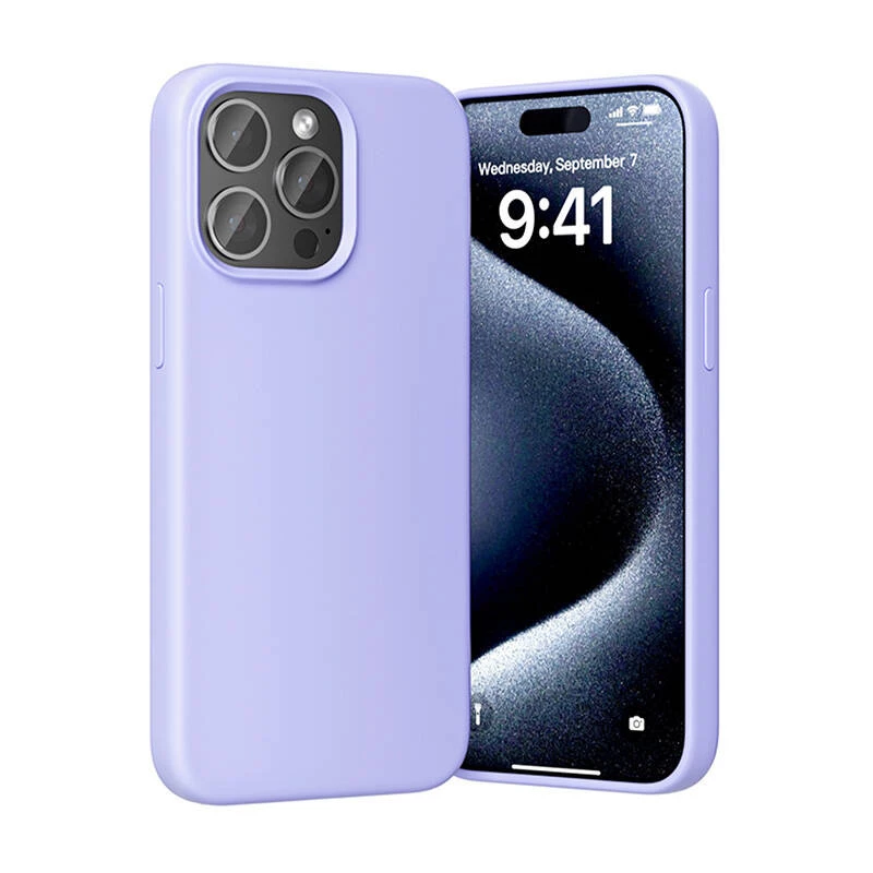 Vention Silicone Case KUFV0-40 puhelinkotelo iPhone 15 Pro Max, violetti, silikoni soft touch ohut istuvuus