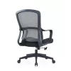Up Up Darwin ergonominen toimistotuoli musta, musta kangas + harmaa verkko