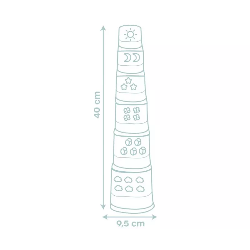 Little Smoby Magic Tower pinottava vesipyramidi