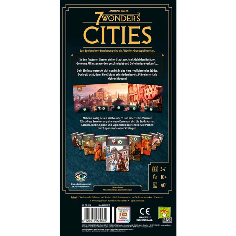 7 Wonders - Städte (uusi ulkoasu), lautapelin lisäosa
