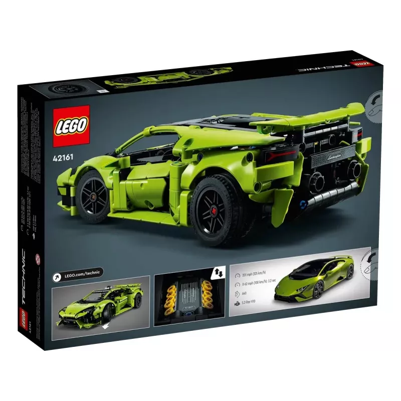 LEGO Technic rakennussarja Lamborghini Huracán Tecnica mittakaavassa 1:10, 806 osaa, ikä 9+