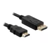 Delock kaapeli DisplayPort 1.1 uros > High Speed HDMI-A uros passiivinen 3 m musta (82435)