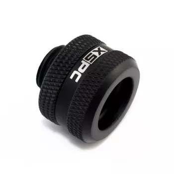 XSPC liitin G1/4 14 mm hardtube, mattamusta - 8 kpl