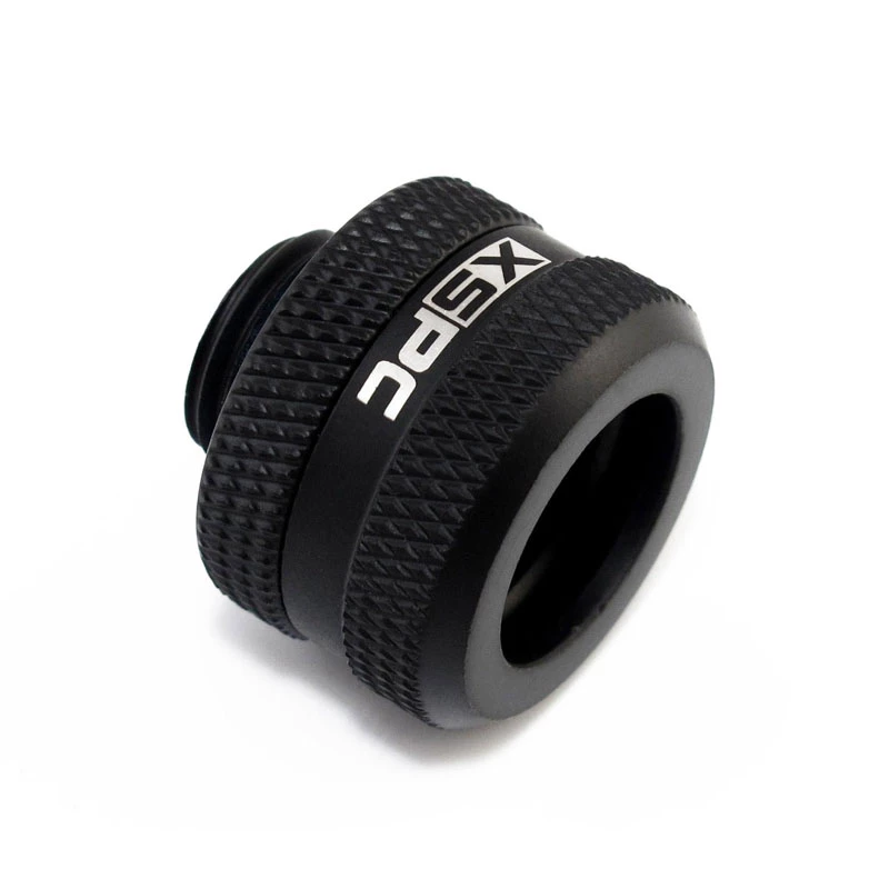 XSPC liitin G1/4 14 mm hardtube, mattamusta - 8 kpl