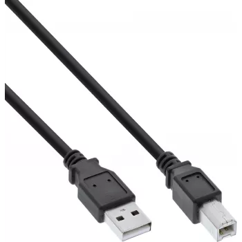 USB 2.0 -kaapeli A-B InLine B-34502X, 1,8 m, musta