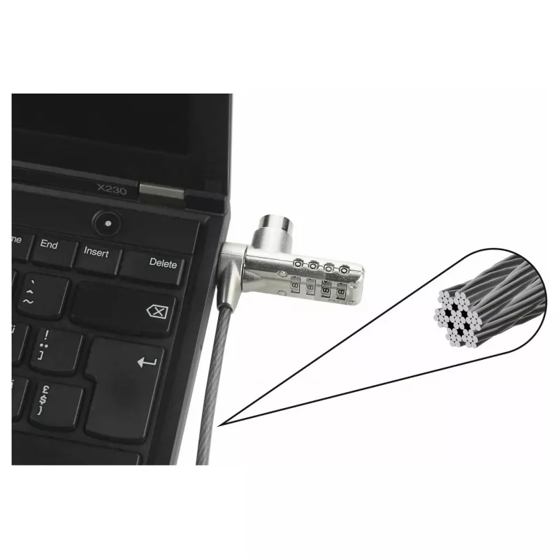 Dicota turvakaapeli T-Lock, yhdistelmä, suljettu 3x7mm paikka