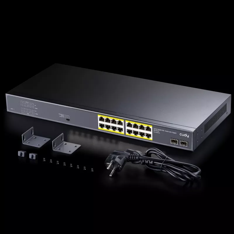 Cudy GS1020PS2 verkkokytkin Gigabit Ethernet 16 porttia PoE
