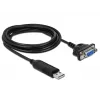Sarjakaapeli DeLOCK 66281 musta 1,8 m RS-232 USB Type-A