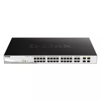 D-Link DGS-1210-28MP/E verkkokytkin hallittava L2 Gigabit Ethernet (10/100/1000) Power over Ethernet (PoE) 1U musta, harmaa