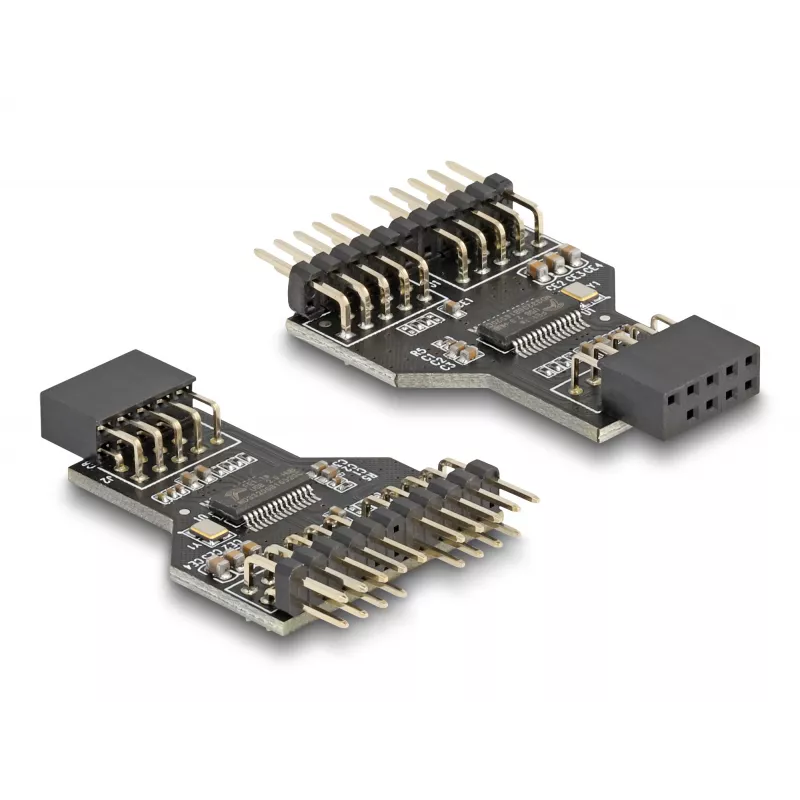 DeLOCK 60045 kaapelisovitin 9-pin USB 2.0 2 x 9-pin-header musta
