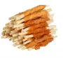 HILTON Chicken Wrap White Rawhide Stick koiran herkku, kanalla käärityt valkoiset raakanahkatikut, 500 g