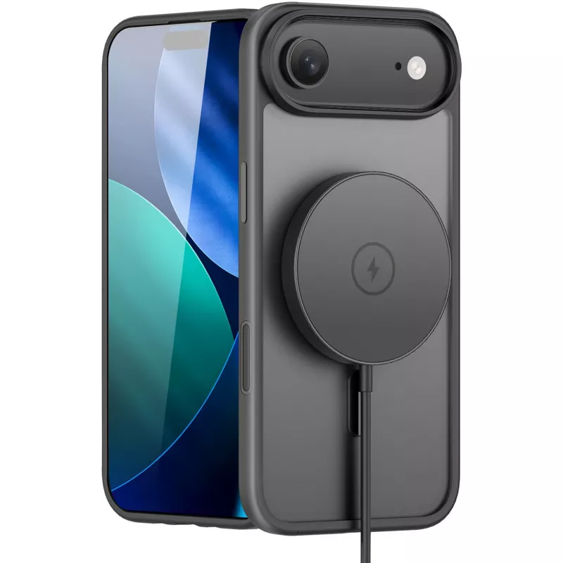 StyleShell INVISIO, puhelinkotelo musta, iPhone 17 Air, MagSafe-yhteensopiva