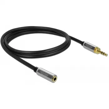 Audiokaapeli 3,5 mm DeLOCK 85780 1 m musta harmaa