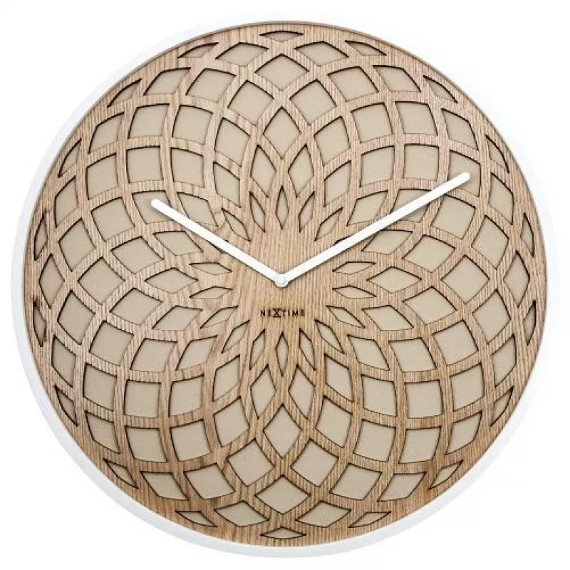 NeXtime kello 3149be Sun Large, Ø50 cm, seinäkello, beige