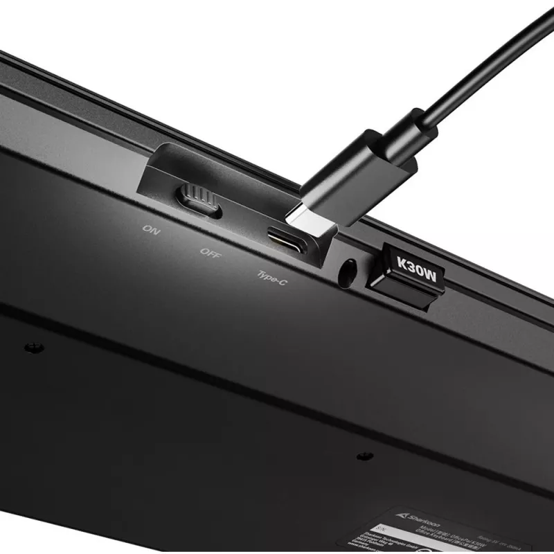 Sharkoon OfficePal K30W musta DE-asettelu Rubberdome