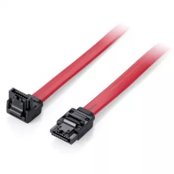 Equip SATA III kaapeli, kulma, 0,5 m, 0,5 m, SATA III, SATA 7-napainen, SATA 7-napainen, uros/uros, punainen