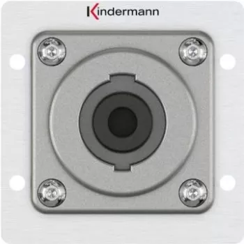 Speakon-liitäntä Kindermann 7444000413 — 1-portainen alumiini, 50×50 mm, 40 mm syvyys