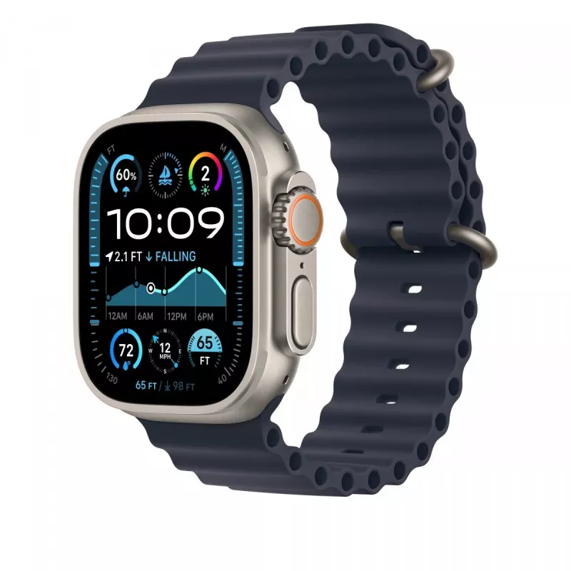 Apple 49mm Navy Ocean Band jatko-osa luonnon titaaniviimeistely