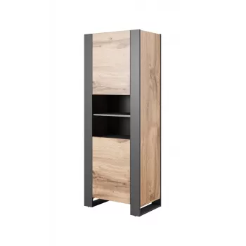 WOOD hylly 65x40x170,5 Wotan-tammi + antrasiitti