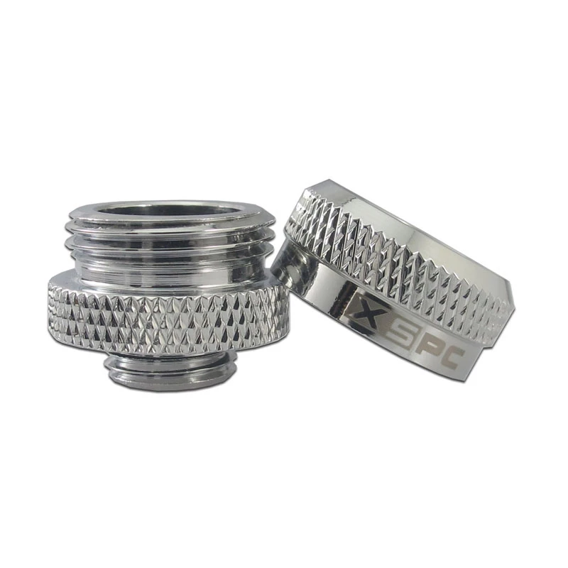XSPC liitin G1/4 14mm hardtube, kromi - 8 kpl