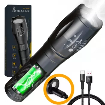 Käsivalaisin Extralink EX.30707 musta SMD LED 10W USB