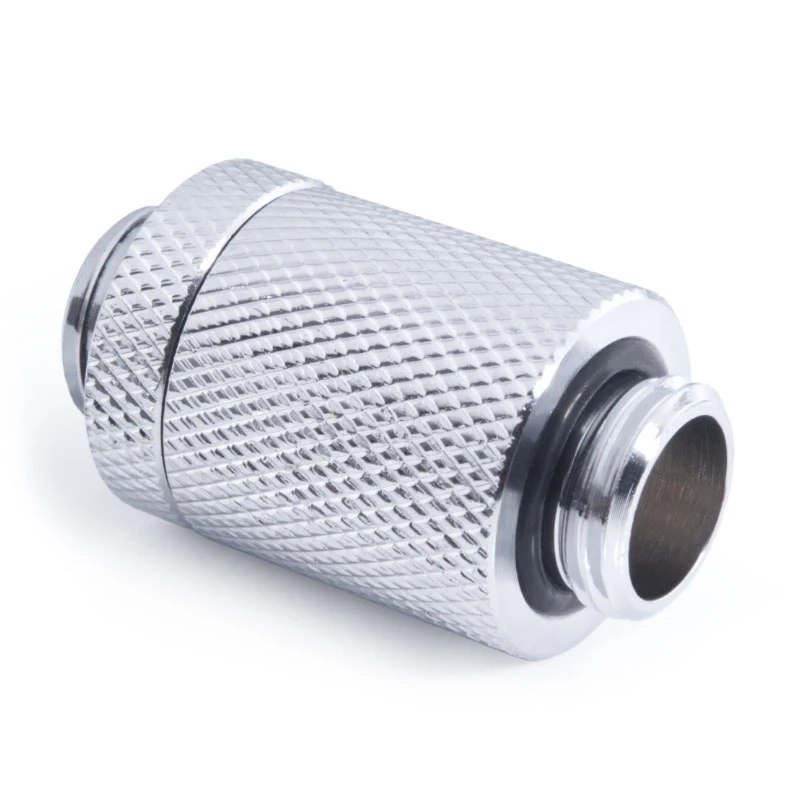 Alphacool ES D-Plug 25,5 mm G1/4 ulkokierre – G1/4 ulkokierre, kromi