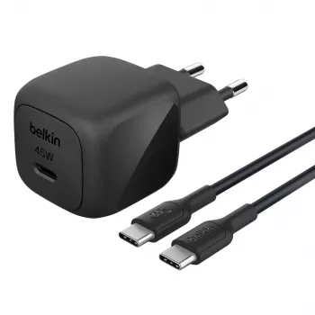 USB-C-laturi Belkin BOOSTCHARGE 45W PD PPS – kompakti 45W USB-C PD PPS -verkkolaite