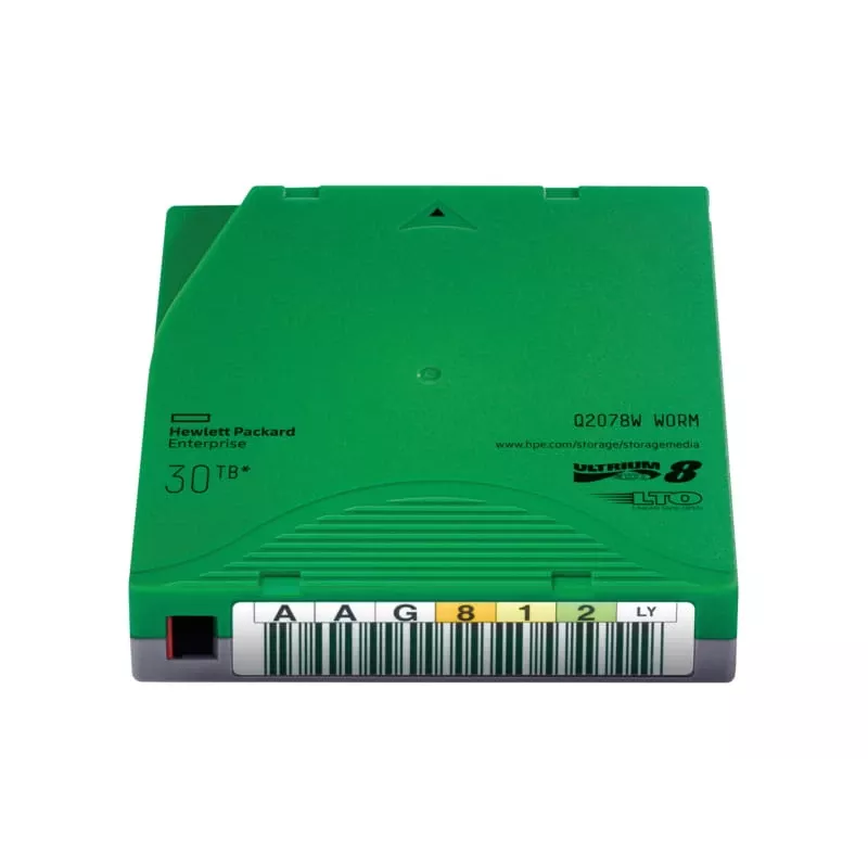 Hewlett Packard Enterprise HPE Ultrium WORM -tietokasetti - LTO Ultrium WORM 8 - 12TB / 30TB - tarra-arkit - vihreä (Q2078W)