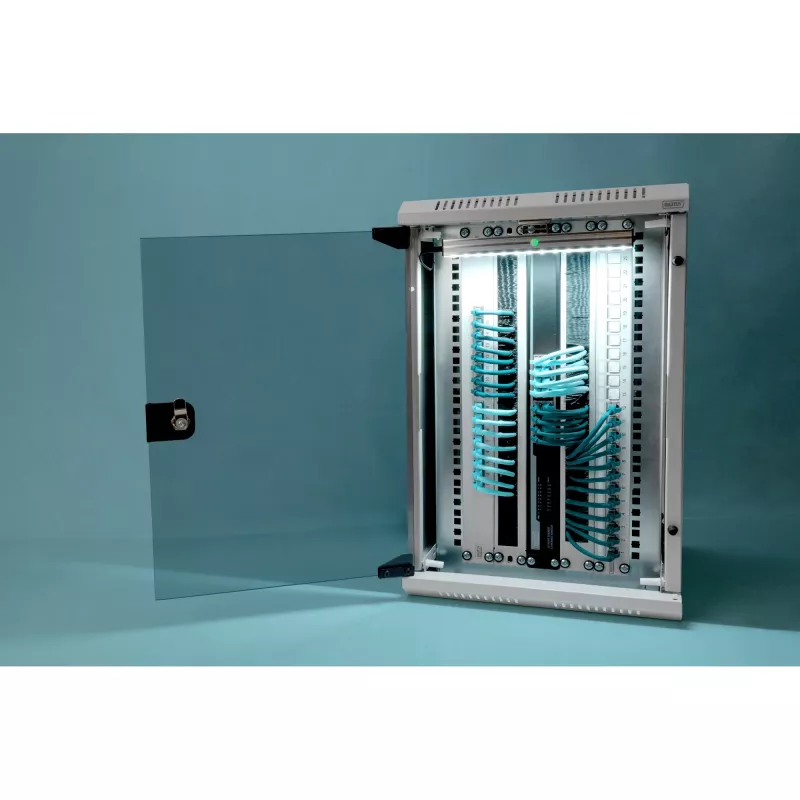 Digitus DN-1019 - kaappi - verkkokaappi - harmaa, RAL 7035 - 10U - 25.4/48.3 cm (10/19 inch)