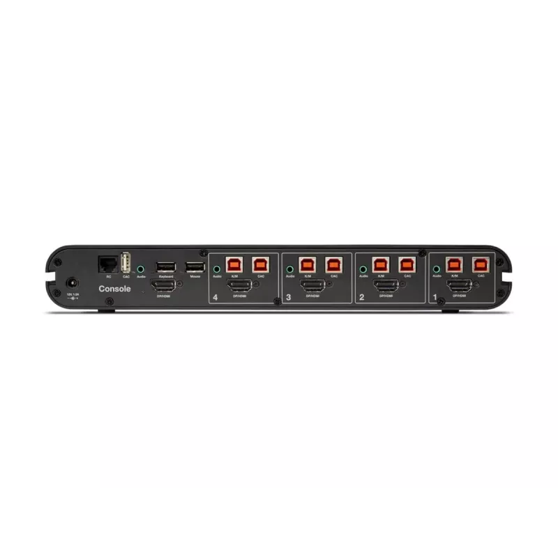 Belkin Universal Secure Single-Head KVM-kytkin, 4 porttia, DisplayPort/HDMI – DisplayPort/HDMI, pöytämalli, PP4.0 (F1DN104KVM-UN-4)