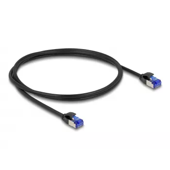 Verkkokaapeli DeLOCK RJ45 Cat.6A S/FTP ohut 1 m musta