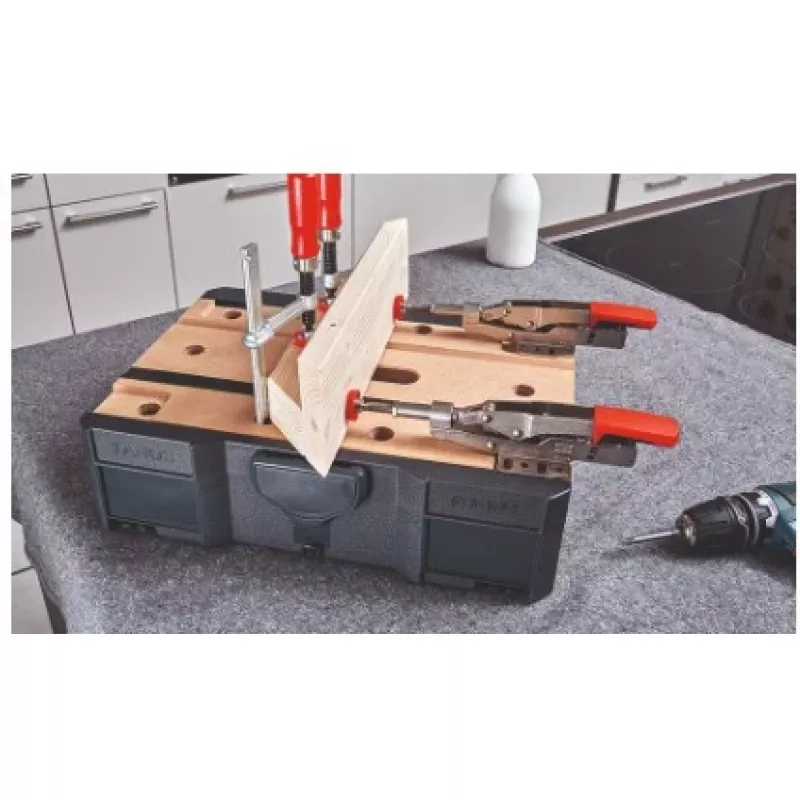 Kiristyspuristin BESSEY STC-S-MFT musta punainen hopea puu 14 kpl