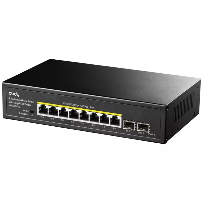 Hallitsematon kytkin Cudy GS1008PS2 Gigabit Ethernet 8 porttia PoE