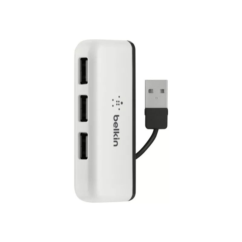 Belkin USB 2.0 4-porttinen matkakeskitin, hopea, F4U021bt
